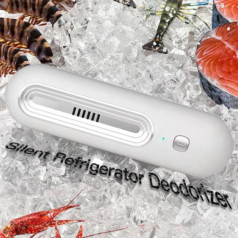 USB Rechargeable Fridge Deodorizer Multifunctional Ozone Machine Compact Air Purifier with Two Modes for Effective Odor Elimination Extend Food Freshness Lightweight Portable for Home Travel