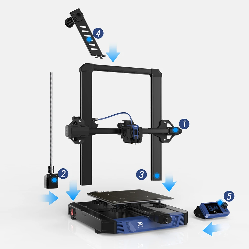 [EU Direct]BIQU Hurakan DIY 3D Printer Powered by BIGTREETECH Klipper official Cooperation BTT Manta M4P+CB1 Wireless Printing