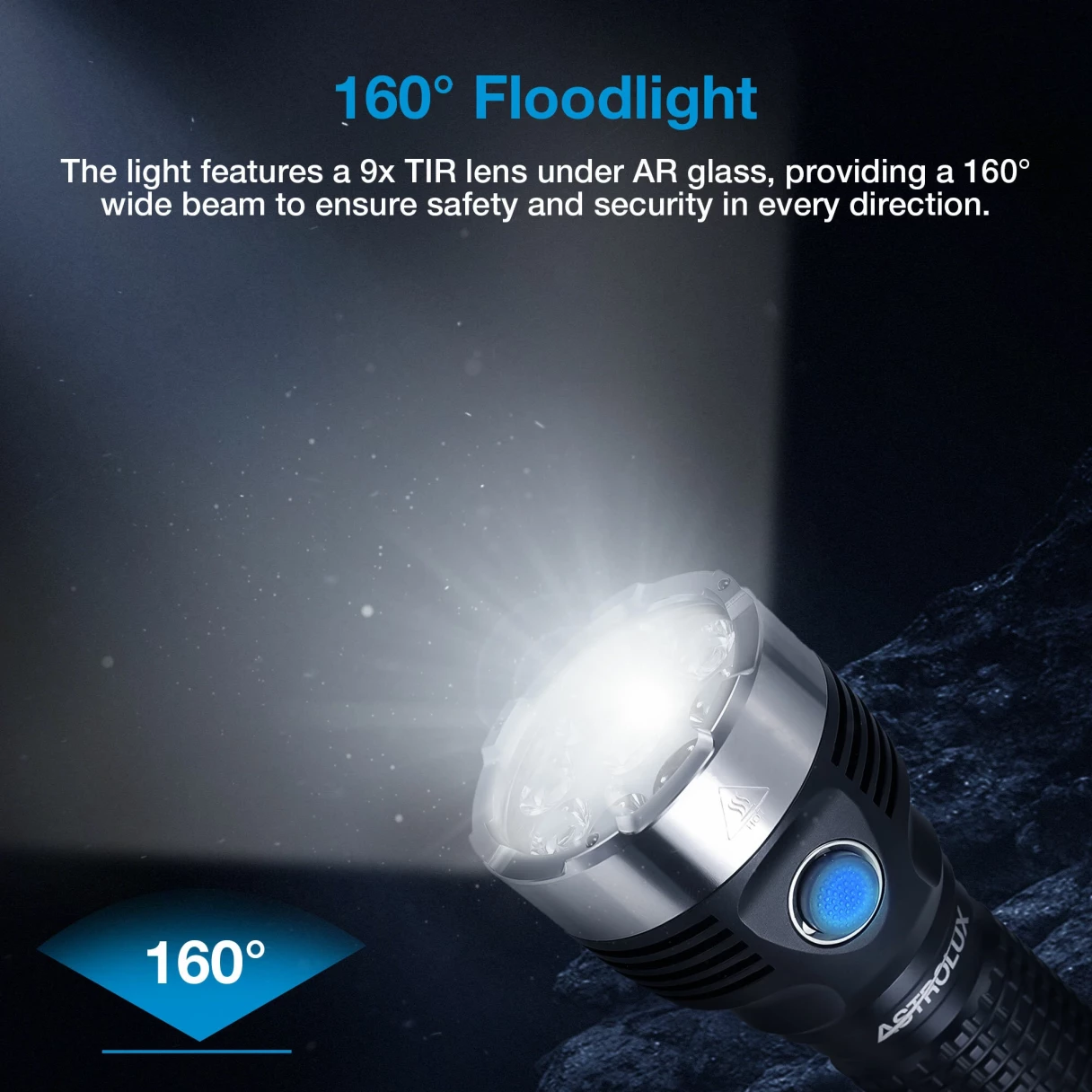 Astrolux® EA09 9* HL2X LED 10360LM 460M Long Throw Flashlight 160° Floodlight 10000mAh Type-C Two-Way Quick Charge Torch Power by 211500/ 26650/ 21700/ 18650 High Lumen Strong Light Search Stepless Lamp