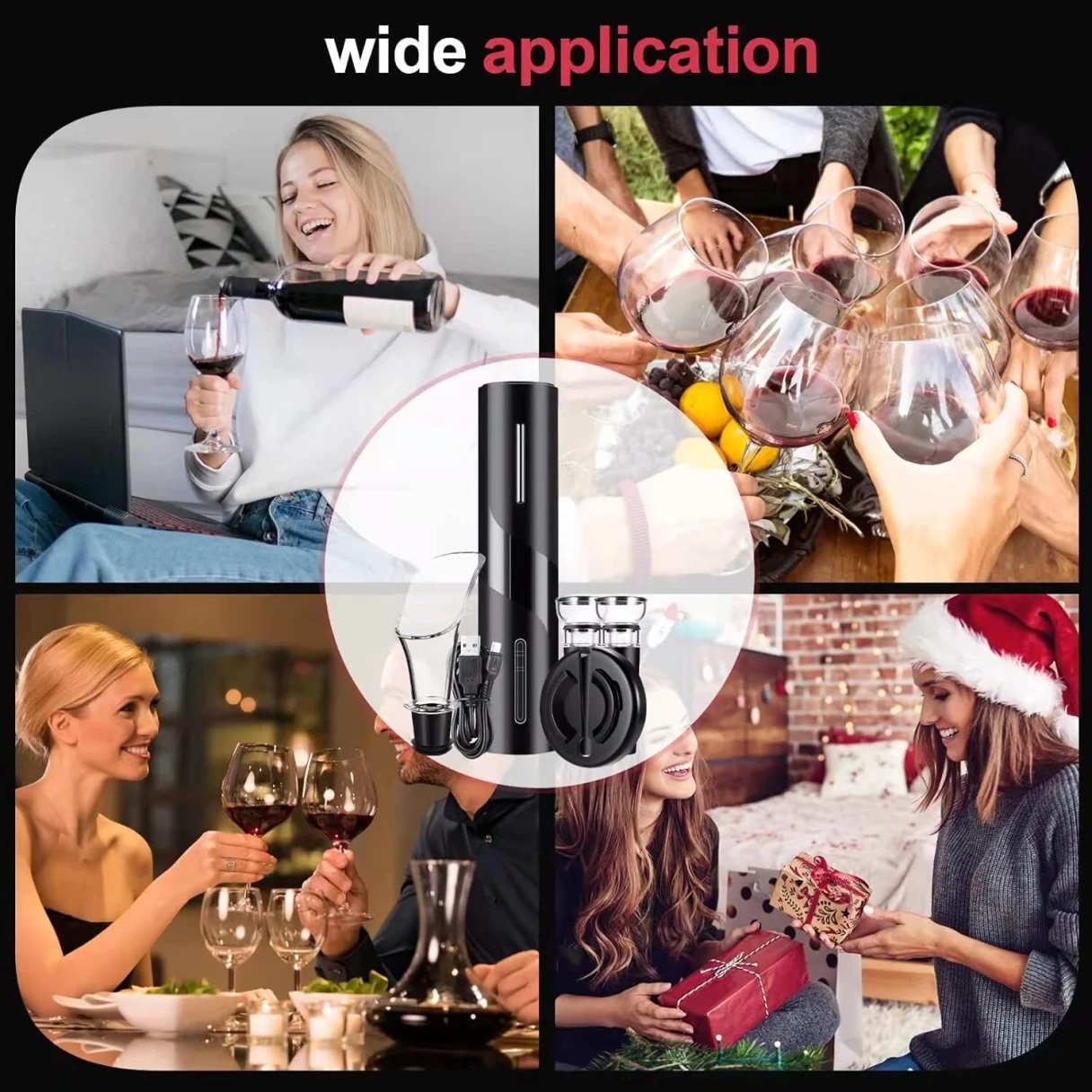 Automatic Electric Wine Openers USB Rechargeable Bottle Openers Corkscrew Wine Cap Opener