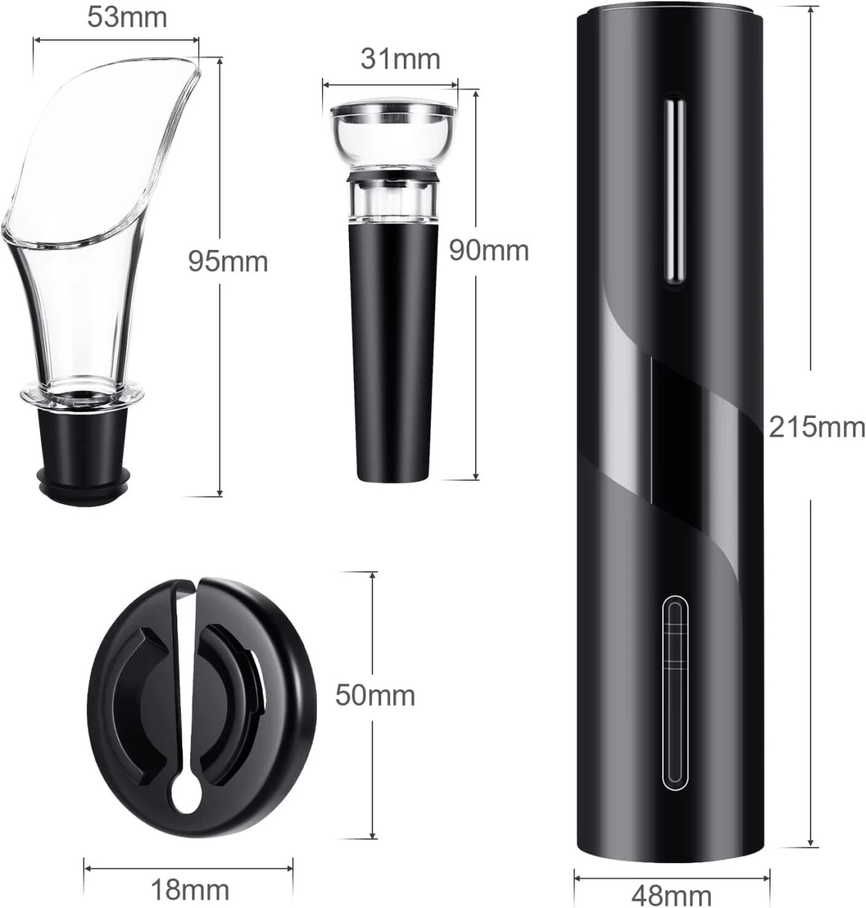 Automatic Electric Wine Openers USB Rechargeable Bottle Openers Corkscrew Wine Cap Opener