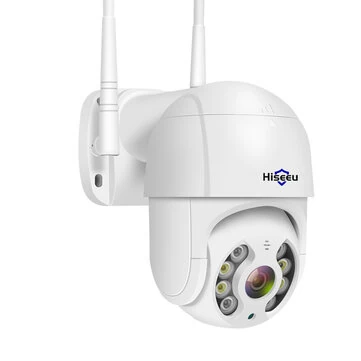 Hiseeu WHD818 X64 WIFI IP Camera 8MP PTZ Control iCSee App 5X Zoom 3840x2160 HD Night Vision Two-Way Audio AI Human Detection Waterproof App Controlled Security Camera