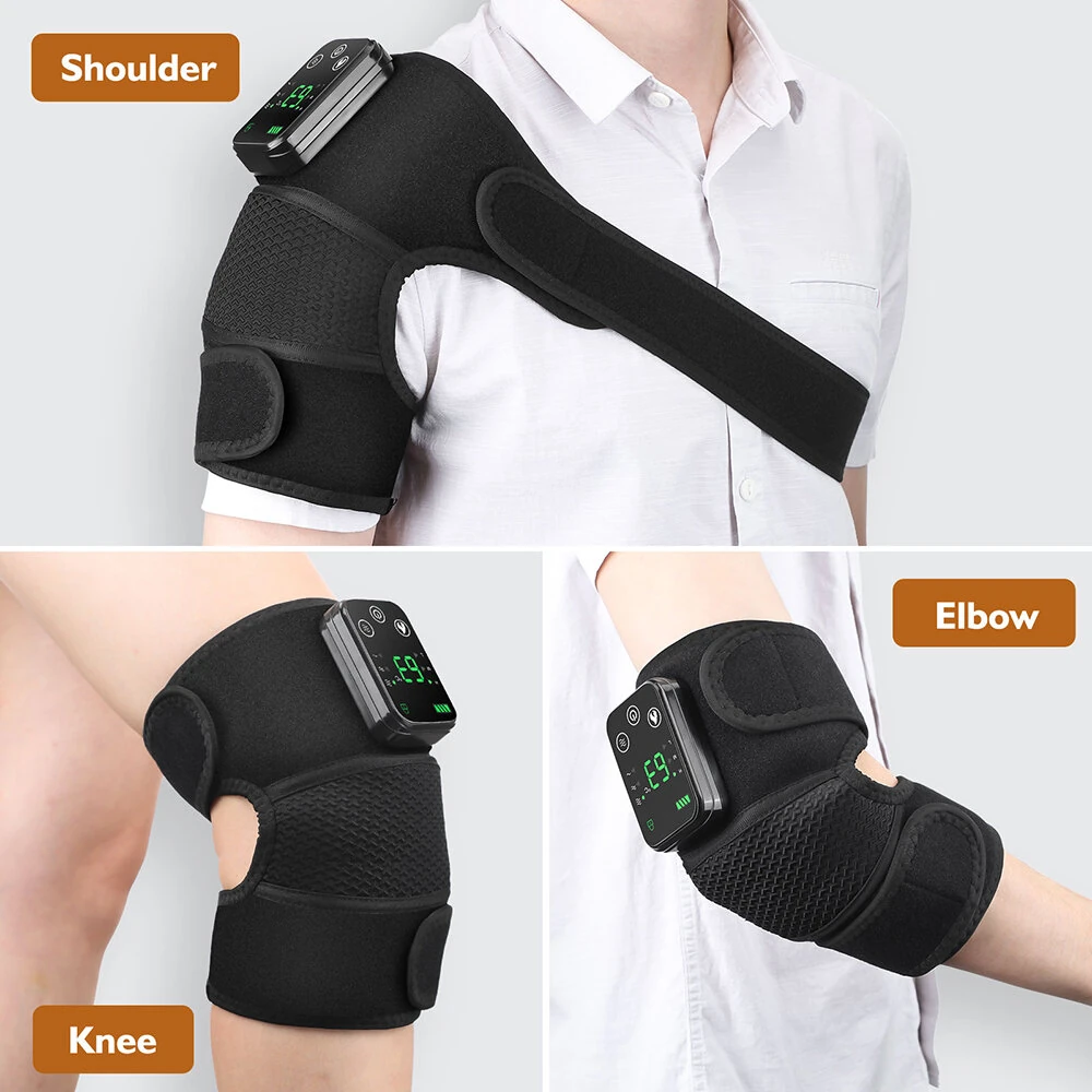 3 IN 1 Vibration Button Controller Heating Vibration Knee Pad Shoulder Pad Elbow Pad Intelligent Temperature Control Vibration Massage Moxibustion Hot Compress Instrument