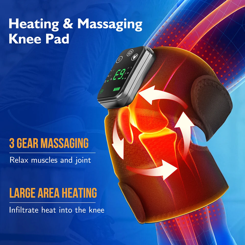 3 IN 1 Vibration Button Controller Heating Vibration Knee Pad Shoulder Pad Elbow Pad Intelligent Temperature Control Vibration Massage Moxibustion Hot Compress Instrument