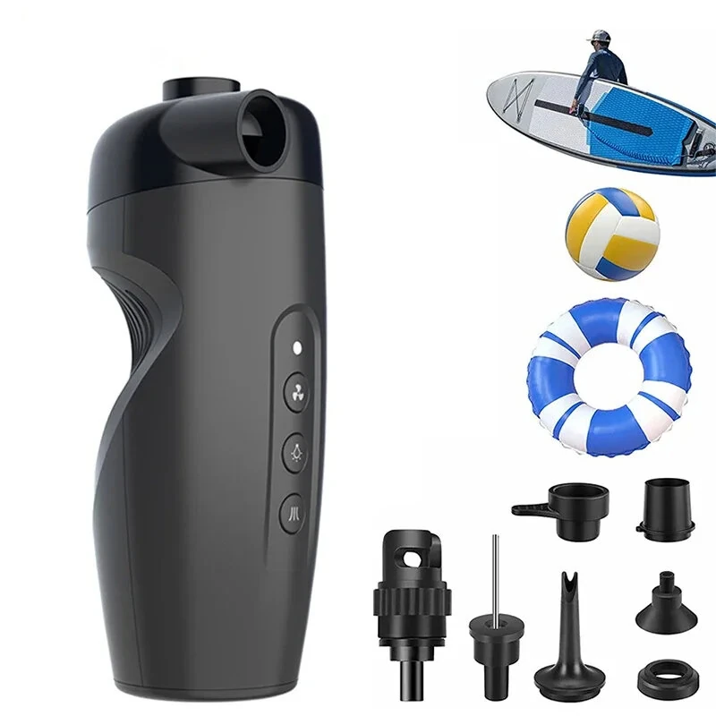 20PSI Portable Multifunctional Outdoor Cordless Inflator Paddle Board Air Pump Vacuum Pump Portable Outdoor Electric Inflation Pump  Air Inflator for Stand Up Paddle Board Plate Boat