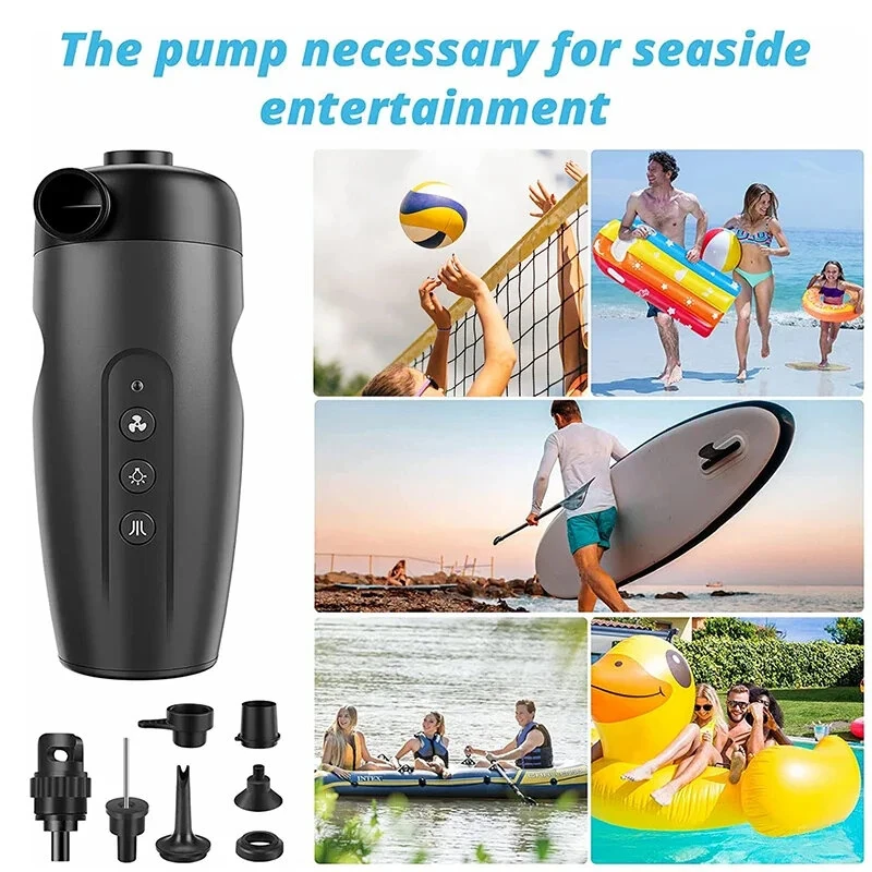 20PSI Portable Multifunctional Outdoor Cordless Inflator Paddle Board Air Pump Vacuum Pump Portable Outdoor Electric Inflation Pump  Air Inflator for Stand Up Paddle Board Plate Boat