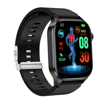 ET580 2.04 inch AMOLED HD Screen Blood Composition Measurement ECG Electrocardiogram bluetooth Call Heart Rate Blood Pressure SpO2 Monitor ECG Syphilis Function Non-invasive Blood Glucose Mul