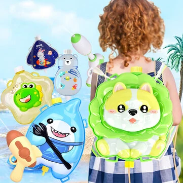 Summer Children's Backpack Water Dun Cartoon Animal New Pullable Squeezing Toy