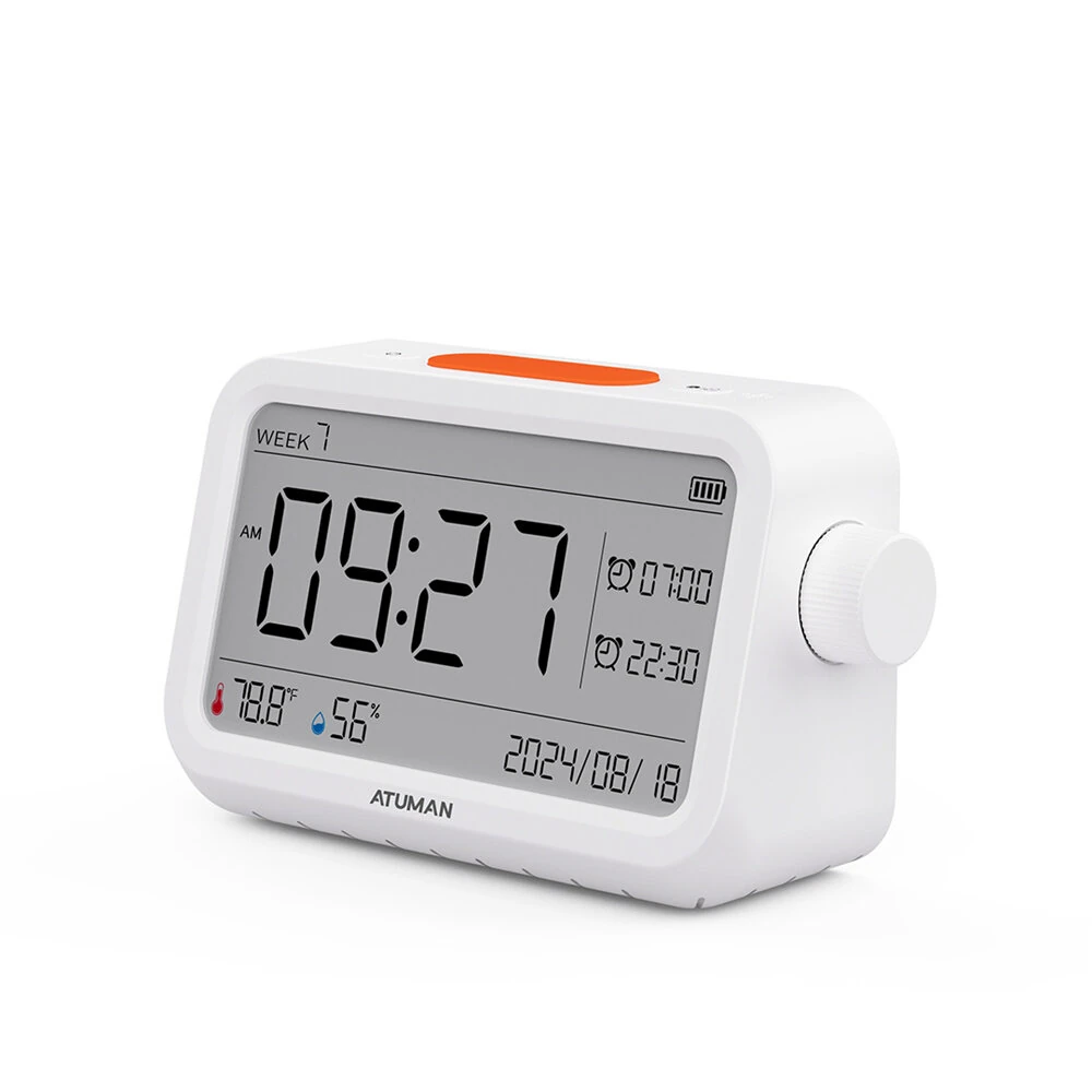 NEW Atuman MT2 3in1 Multifunctional Hygrometer Alarm Clock Timer -9.9°C~60°C LCD Display Temperature Humidity Monitor Accurate Environmental Monitoring