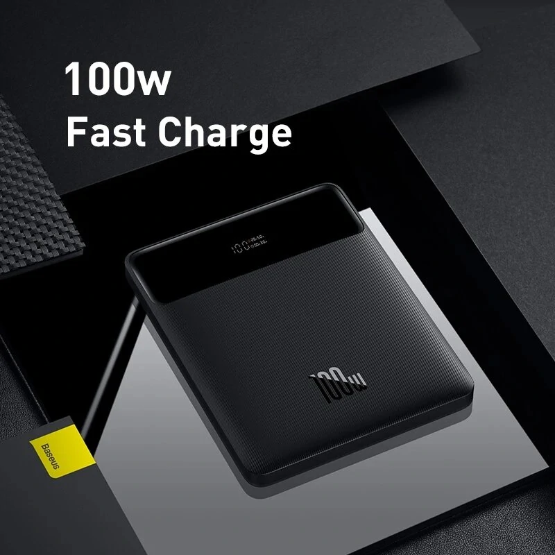 Baseus Blade 100W 74Wh 20000mAh Power Bank External Battery Power Supply with 100W Type-C*2 & 30W USB-A*2 Fast Charging for iPhone 12 13 14Pro for Huawei Mate50 for Samsung Galaxy S23 for Oppo Reno9