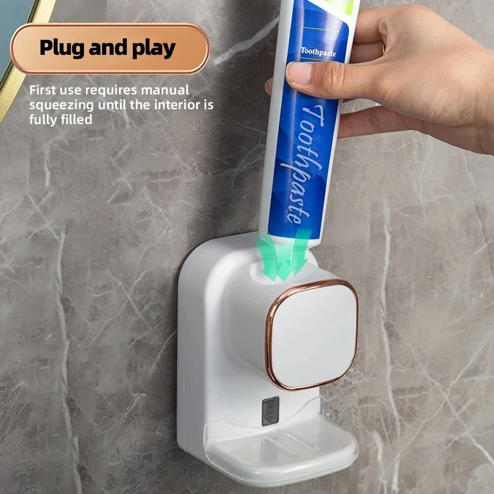 650mAh Auto-sensing Toothpaste Squeezer Tool 3 Mode Toothpaste Dispenser Detachable Bathroom Accessories Automatic Dispenser Wall Mounted Electric Toothpaste Squeezer