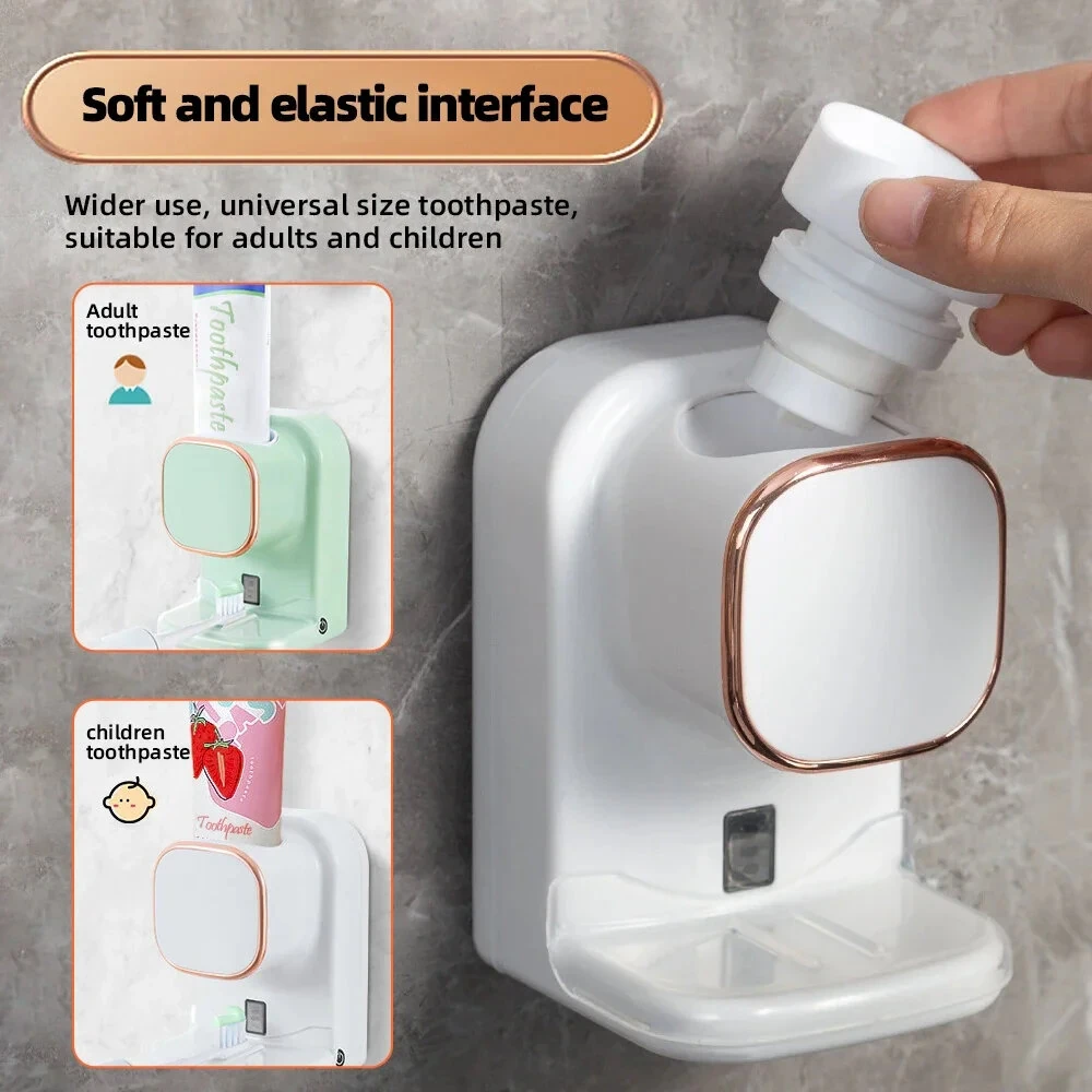 650mAh Auto-sensing Toothpaste Squeezer Tool 3 Mode Toothpaste Dispenser Detachable Bathroom Accessories Automatic Dispenser Wall Mounted Electric Toothpaste Squeezer