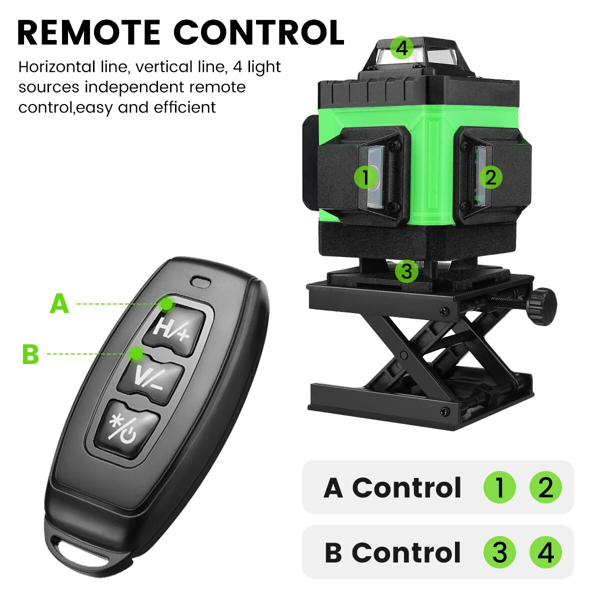 MUSTOOL 4D 16 Line Green Laser Level IP54 Self-Leveling 4000mAh Battery Touch Screen for Indoor/Outdoor Construction