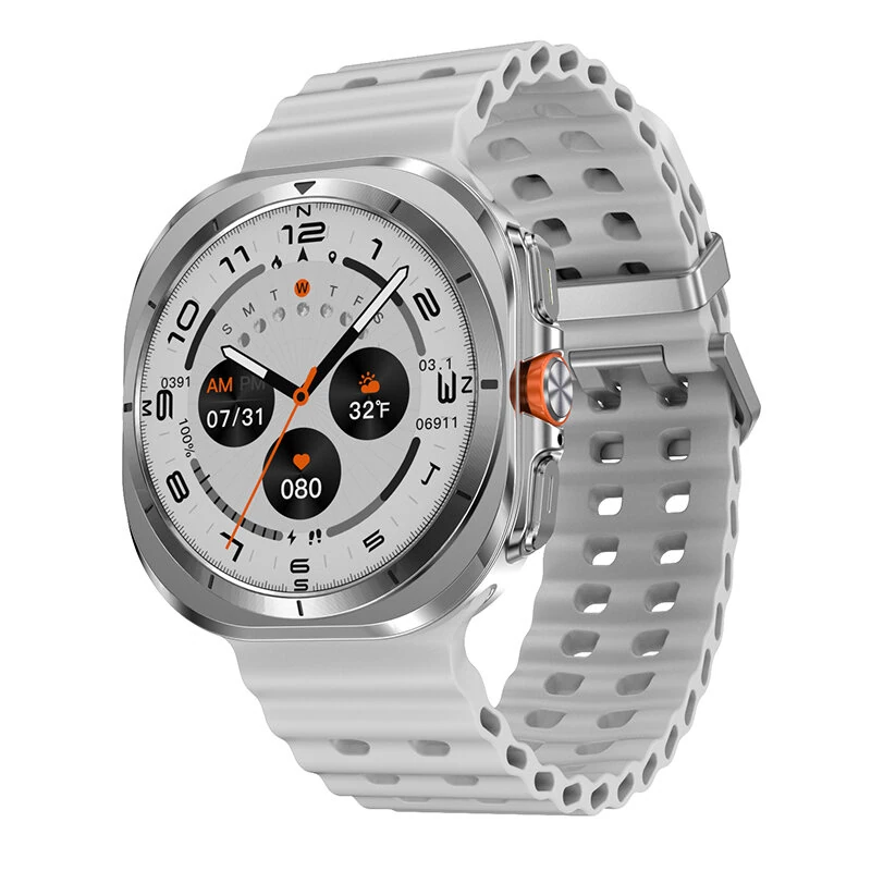 DT NO.I DT Watch Ultra 1.5inch HD Screen Built-in 4GB Memory 1000+ Songs ChatGPT/Recorder/NFC/Compass bluetooth Call Heart Rate Blood Oxygen Monitor Sleep Monitoring Multi-sport Modes Music Playback IP68 Waterproof Smart Watch