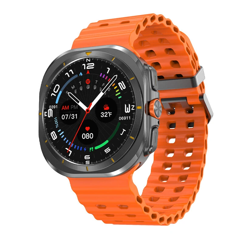 DT NO.I DT Watch Ultra 1.5inch HD Screen Built-in 4GB Memory 1000+ Songs ChatGPT/Recorder/NFC/Compass bluetooth Call Heart Rate Blood Oxygen Monitor Sleep Monitoring Multi-sport Modes Music Playback IP68 Waterproof Smart Watch