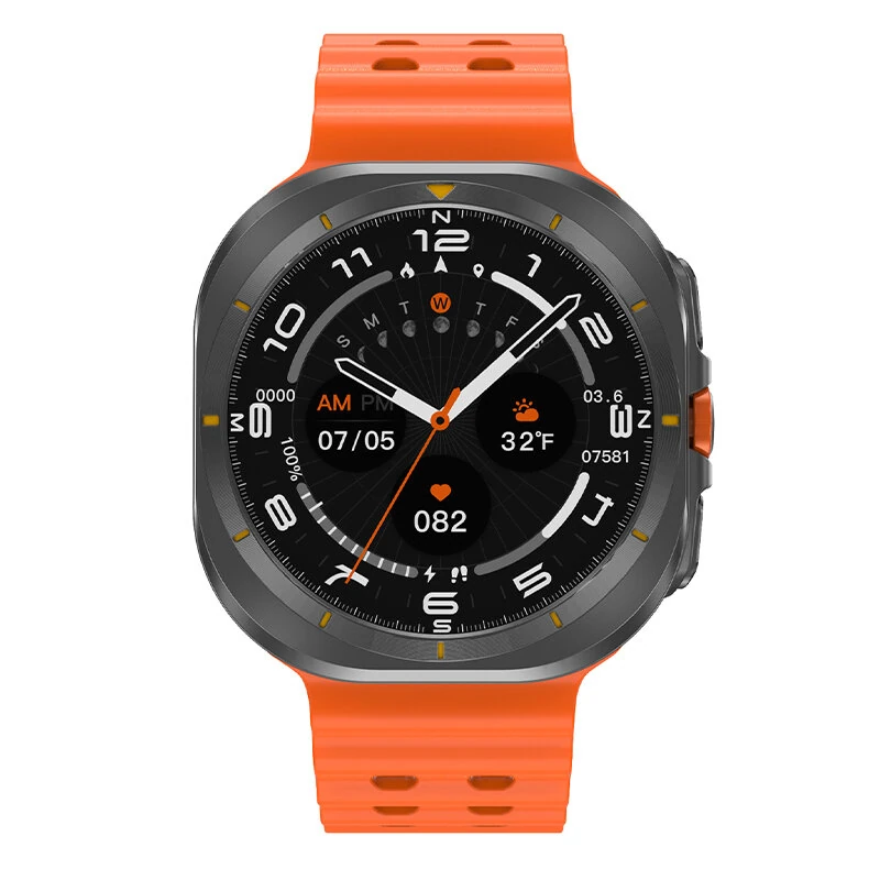 DT NO.I DT Watch Ultra 1.5inch HD Screen Built-in 4GB Memory 1000+ Songs ChatGPT/Recorder/NFC/Compass bluetooth Call Heart Rate Blood Oxygen Monitor Sleep Monitoring Multi-sport Modes Music Playback IP68 Waterproof Smart Watch