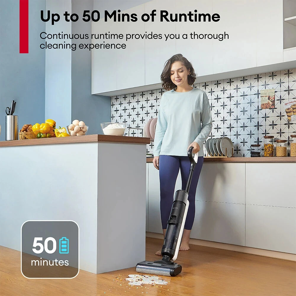 [EU Direct] Ultenic AC1 Elite Cordless Vacuum And Mop with Self-Cleaning, Up to 50min Runtime, Smart Dirt Detection, 3 Cleaning Mode, LCD Display, Dual Tank, Self-propelled, Great for Hard Floors and Sticky Messes