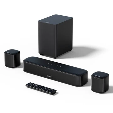Ultimea Aura A30 250W 5.1CH Soundbar bluetooth Soundbar 6 Drivers BassMX SurroundX Technology 121 Preset EQ Matrices 6 Adjustable Surround Levels Wired Soundbar Desktop Speaker Subwoofer