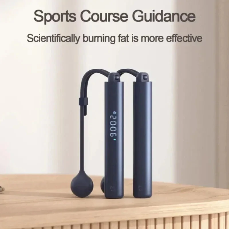 Xiaomi Mijia Smart Electric Skipping Rope Real-time Training Guidance Accurate Fitness Data Recording Matrix Screen Display App Connection Happy Efficient Exercise Cordless and Rope Jump Ropes