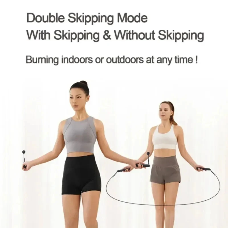 Xiaomi Mijia Smart Electric Skipping Rope Real-time Training Guidance Accurate Fitness Data Recording Matrix Screen Display App Connection Happy Efficient Exercise Cordless and Rope Jump Ropes