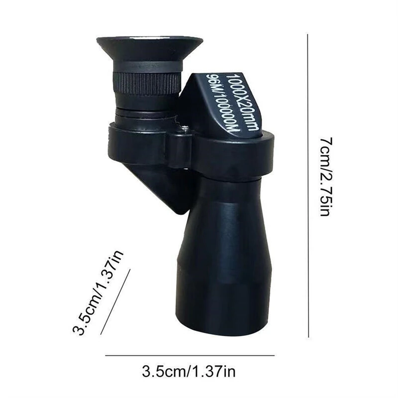 1000x20 Mini Portable High Definition Long Range Clear Monocular Telescope High Magnification Zoom Hunting Camping Mountaineering Fishing Outdoor