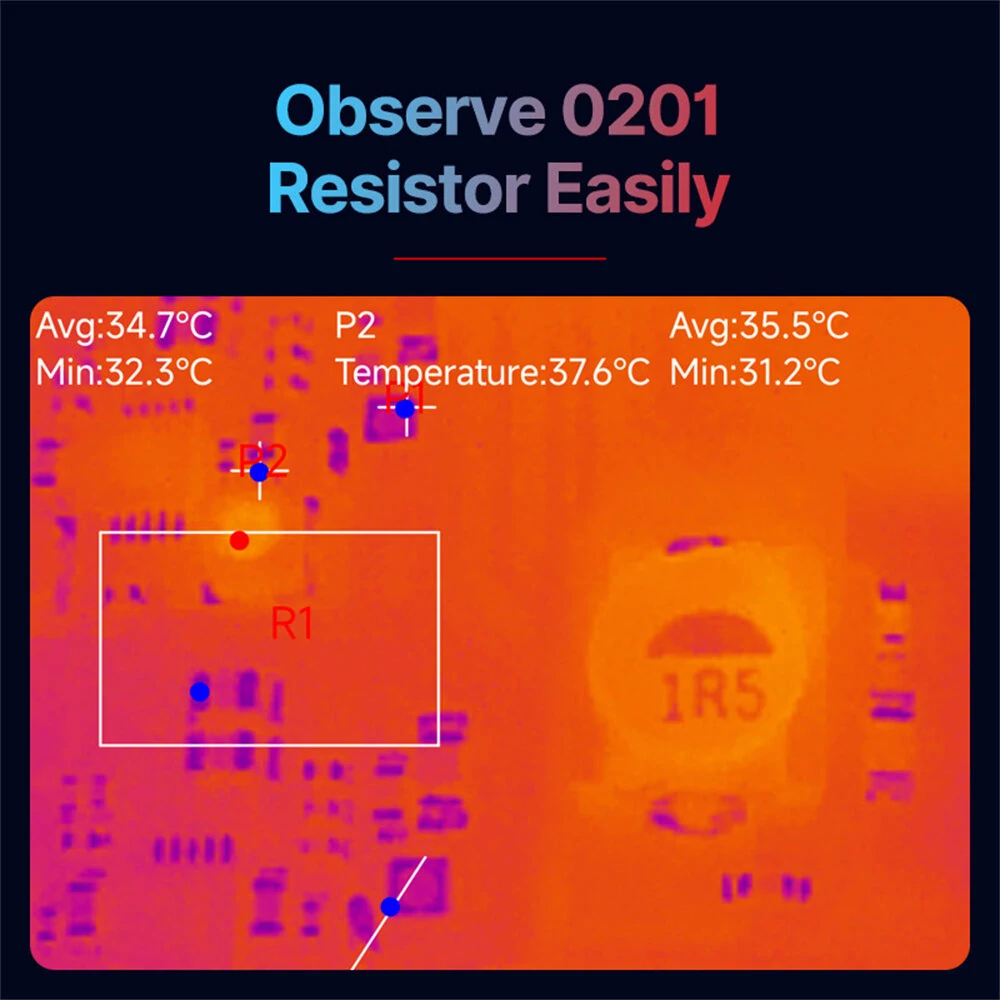 INFIRAY P2 Pro Mobile Phone Infrared Thermal Imager PCB Circuit Industrial Test Floor Heating Temperature Thermal Camera