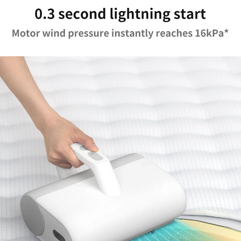 XIAOMI Mijia Corded Mite Removal Device 16000Pa Powerful Suction 85,000 Rpm High Speed Brushless Motor Mites Removal Machine Ultraviolet Light