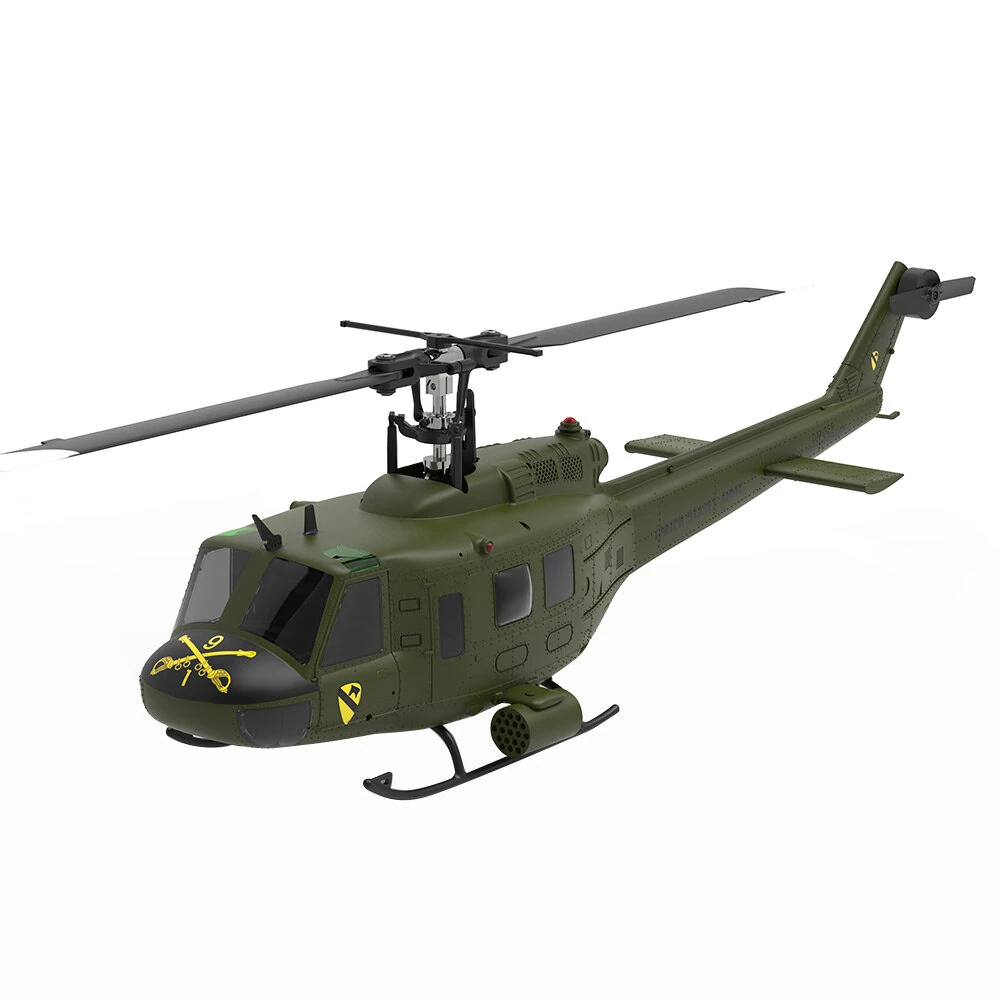 Eachine E190 1:34 UH-1 HUEY Scale 2.4G 6CH Altitude Hold Optical Flow Positioning Dual Brushless Motor RC Helicopter