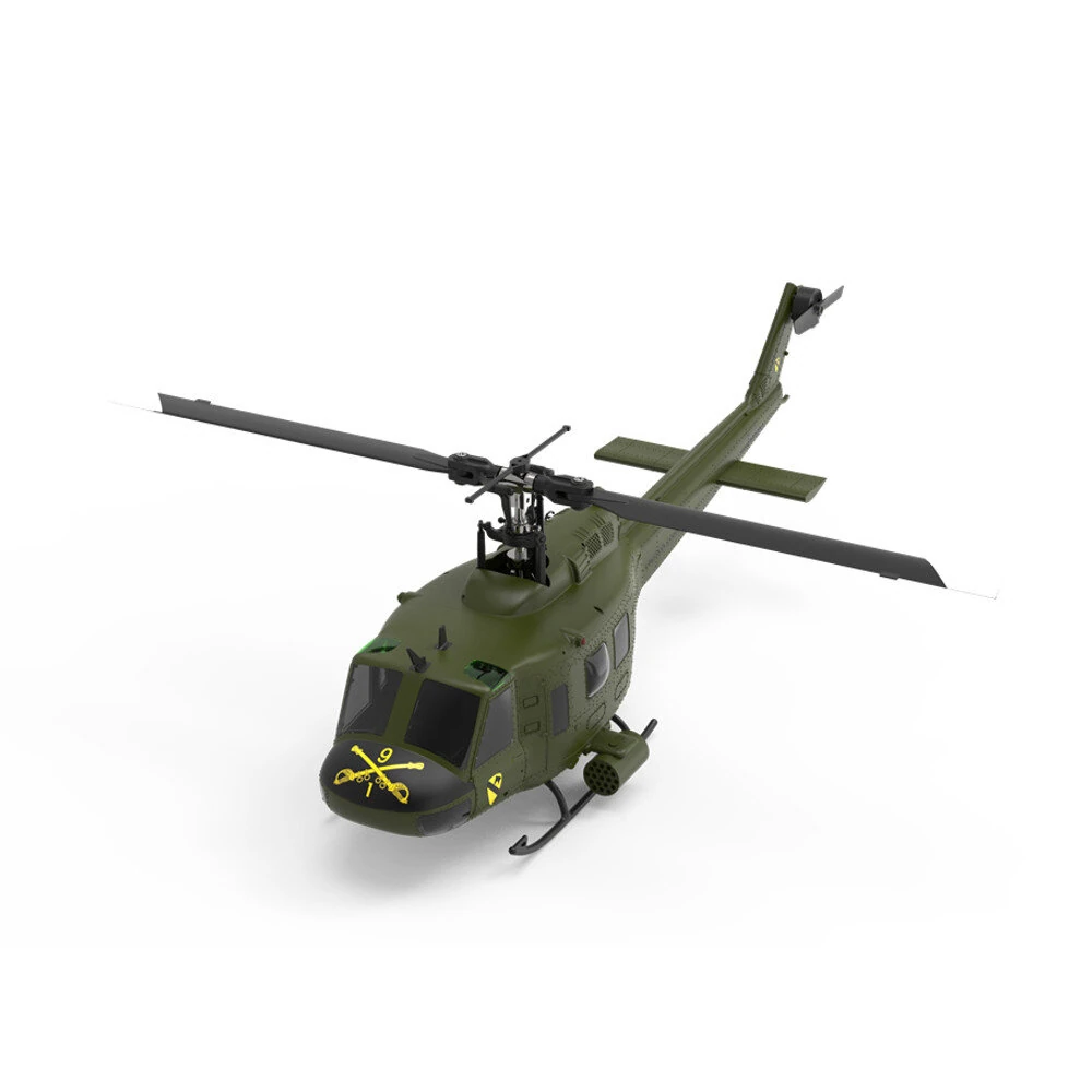 Eachine E190 1:34 UH-1 HUEY Scale 2.4G 6CH Altitude Hold Optical Flow Positioning Dual Brushless Motor RC Helicopter