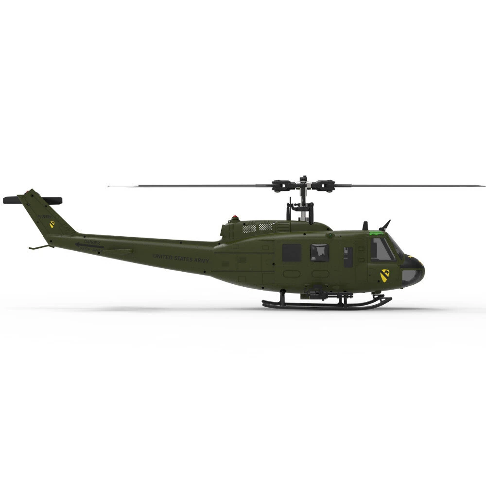 Eachine E190 1:34 UH-1 HUEY Scale 2.4G 6CH Altitude Hold Optical Flow Positioning Dual Brushless Motor RC Helicopter