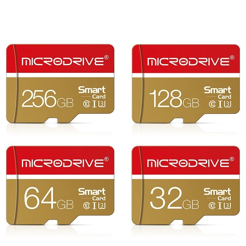 Microdrive CLASS10 High Speed TF Memory Card 32GB 64GB 128GB 256GB Micro SD Card Flash Card Smart Card for Driving Recorder Phone Camera