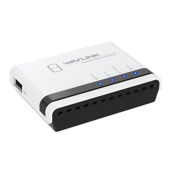 Wavlink USB2.0 Wireless Printer Server with 10/100Mbps LAN/Bridge WiFi Support Wired/Wireless/Standalone Modes for Windows/Mac