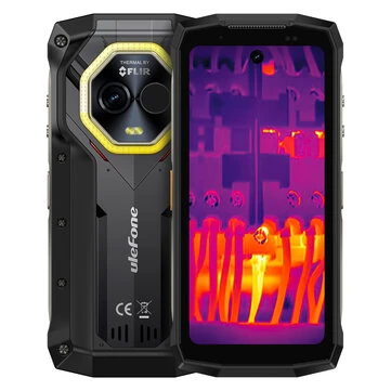 Ulefone Armor Mini 20T Pro 5G Thermal Imaging Versatile LED Light 4.7 inch 50MP Camera 16GB 256GB 33W Fast Charge 15W Wireless Charge Android 14 NFC Dimensity 6300 IP68 IP69K Waterproof Rugge