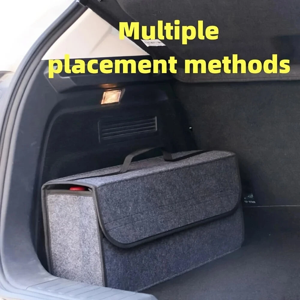 Car Trunk Organizer Storage Bag Anti Slip Compartment Boot Storage Organizer Tool  Storage Bag Trunk Organizer Soft Felt Storage Box