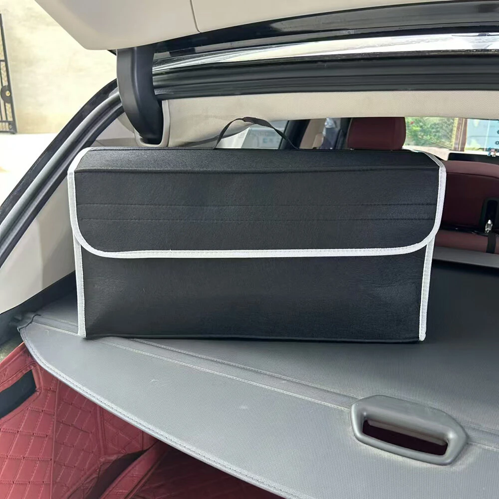 Car Trunk Organizer Storage Bag Anti Slip Compartment Boot Storage Organizer Tool  Storage Bag Trunk Organizer Soft Felt Storage Box