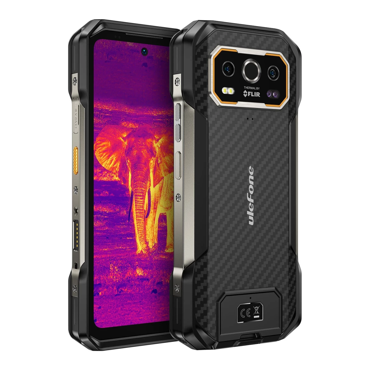 Ulefone Armor 27T Thermal Imaging 24GB 256GB 50MP Dual Camera 64MP Night Vision 6.78 inch 120Hz 10600mAh 33W Fast Charge 30W Wireless Charge Android 14 NFC Helio G99 IP68 IP69K Waterproof 4G Rugged Smartphone