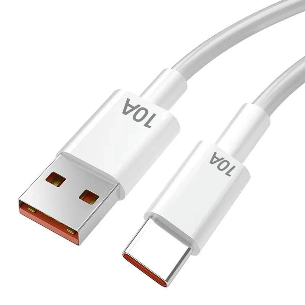 10A 120W USB-A to Type-C Cable Fast Charging Data Transmission Tinned Copper Core Line 1M/2M Long for iPhone 15 15 Plus for Huawei Pura70 Ultra for Honor V40 for Xiaomi Civi4 Pro