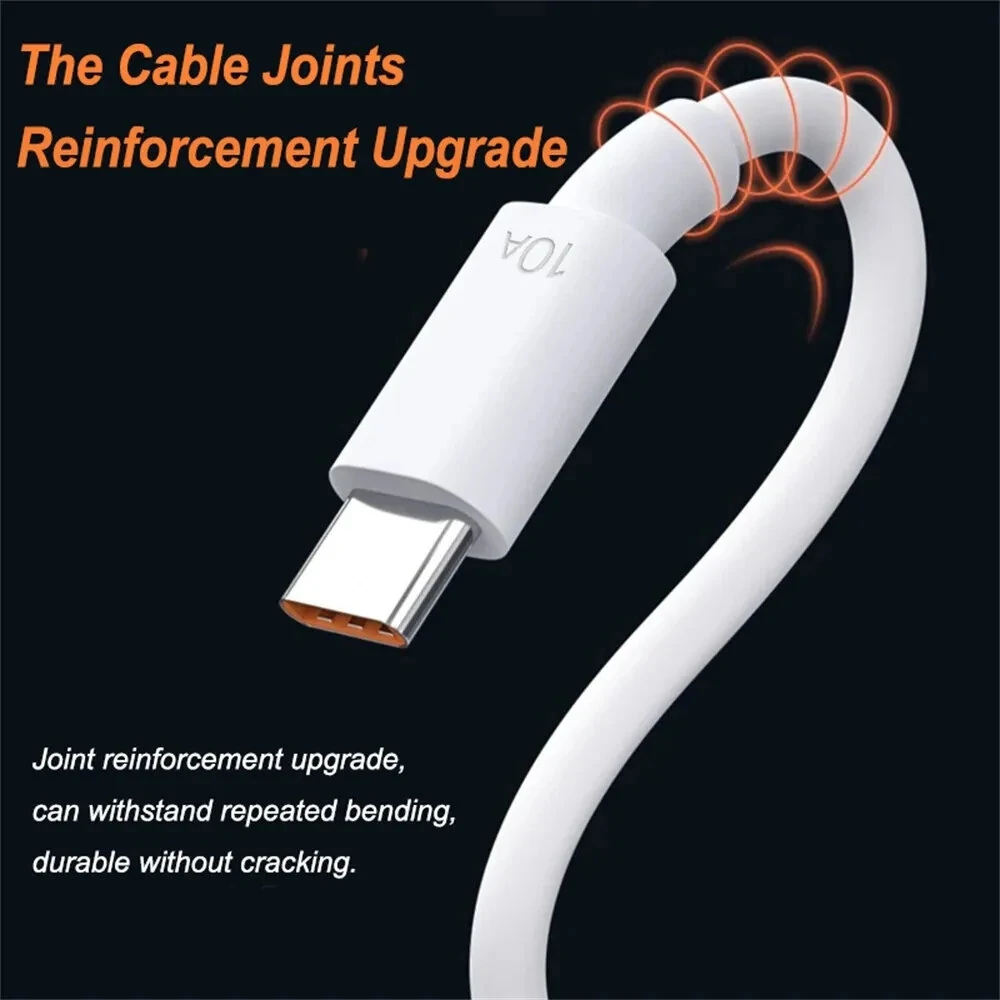10A 120W USB-A to Type-C Cable Fast Charging Data Transmission Tinned Copper Core Line 1M/2M Long for iPhone 15 15 Plus for Huawei Pura70 Ultra for Honor V40 for Xiaomi Civi4 Pro
