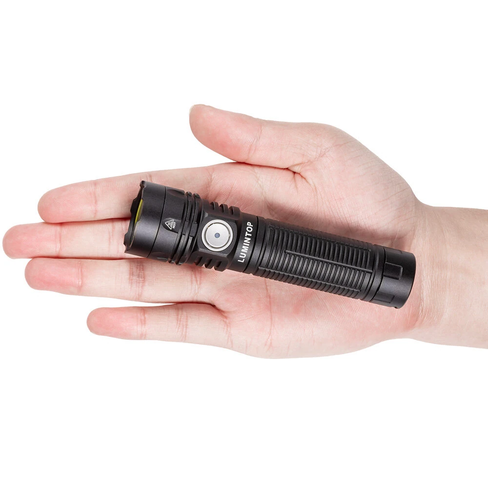LUMINTOP W1 LEP+COB Multi Light EDC LEP Flashlight 650M Long Thrower Spotlight Mini Compact High Power Strong LED Search Light with COB White Red Light, Magnetic Tail, USB C Rechargeable Port