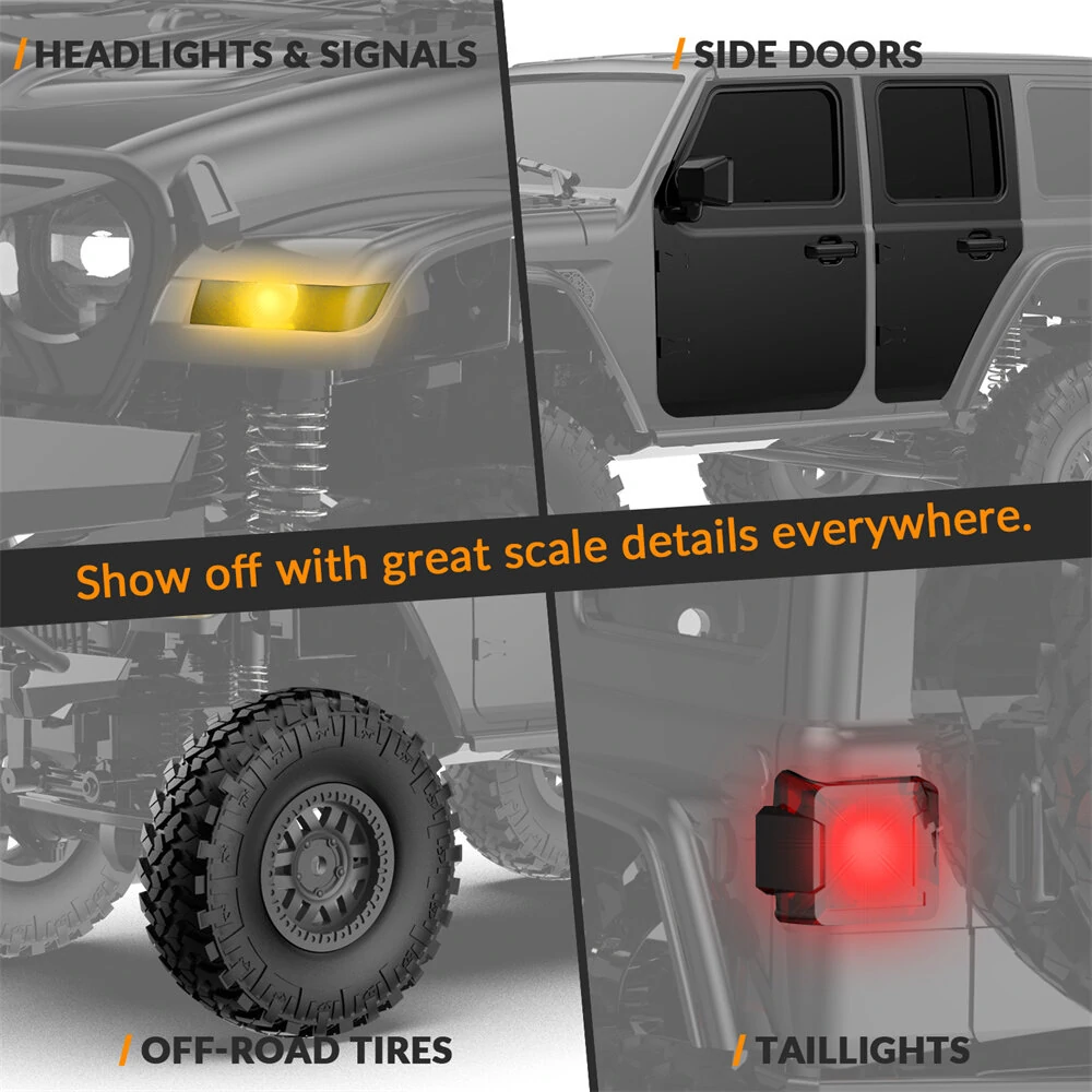 Volantexrc EXHOBBY 787-1 Two Batteries RTR 1/24 2.4G 4WD RC Car Rock Crawler LED Light Off-Road Climbing Monster Truck Vehicles Models Toys