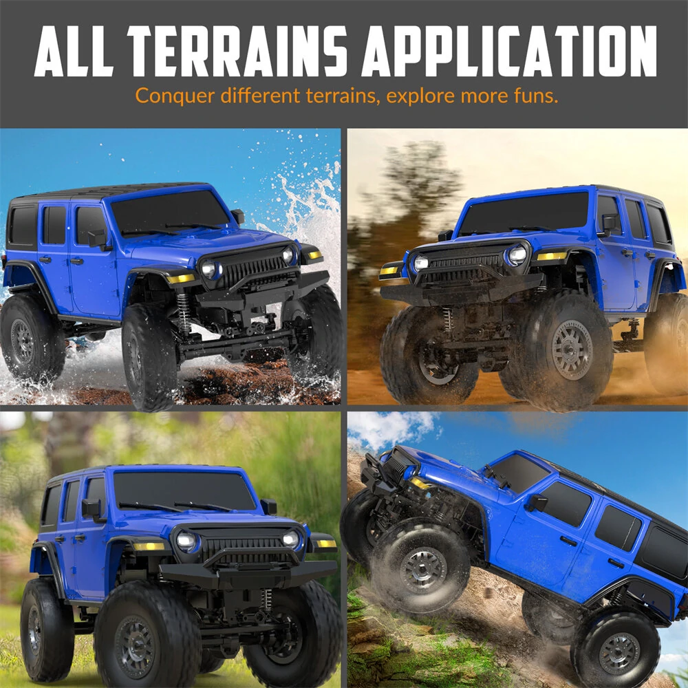 Volantexrc EXHOBBY 787-1 Two Batteries RTR 1/24 2.4G 4WD RC Car Rock Crawler LED Light Off-Road Climbing Monster Truck Vehicles Models Toys