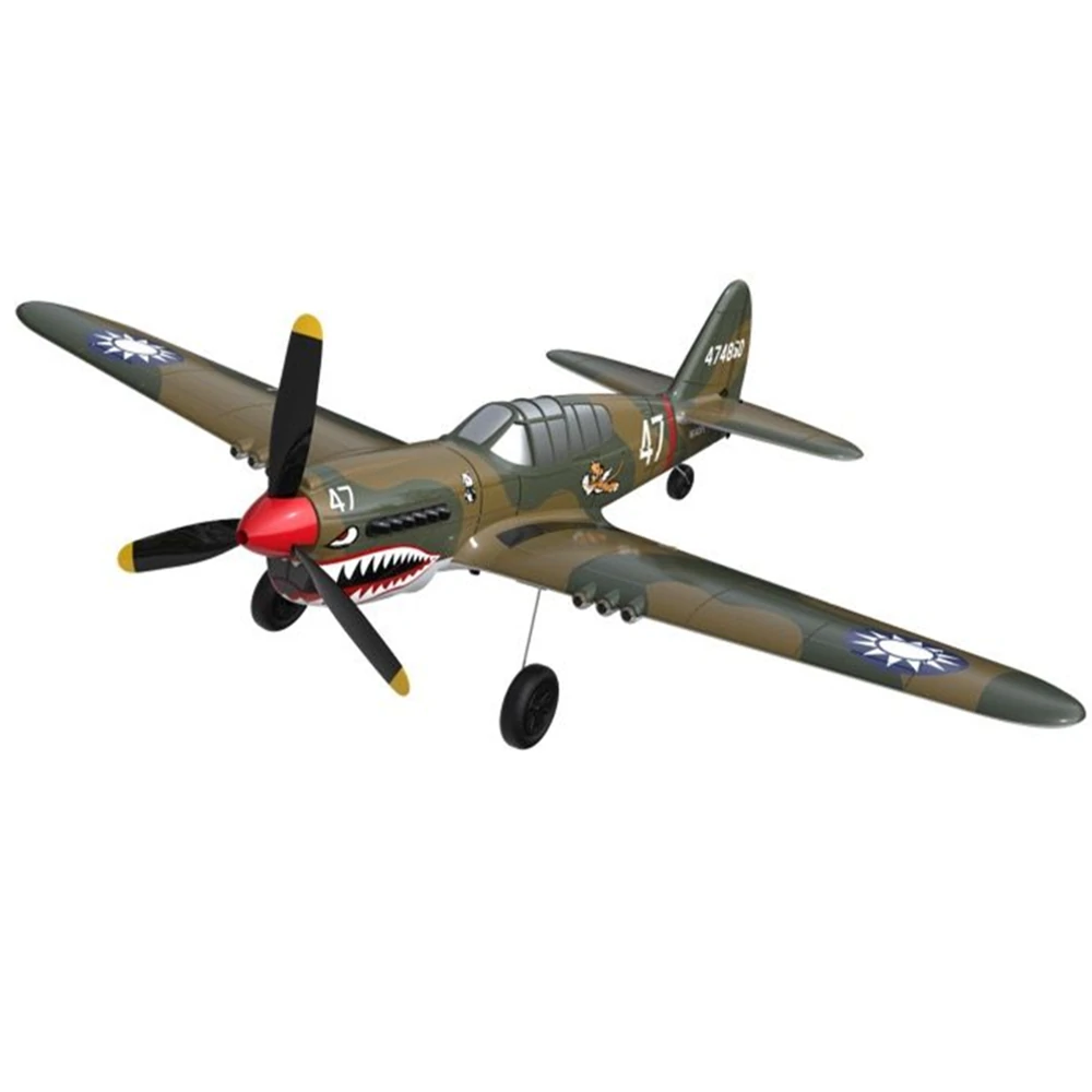 Eachine P-40 P40 Fighter V2 400mm Wingspan 2.4GHz 4CH EPP 6-Axis Gyro One-Key U-Turn Aerobatic RC Airplane BNF/RTF for Trainer Beginner