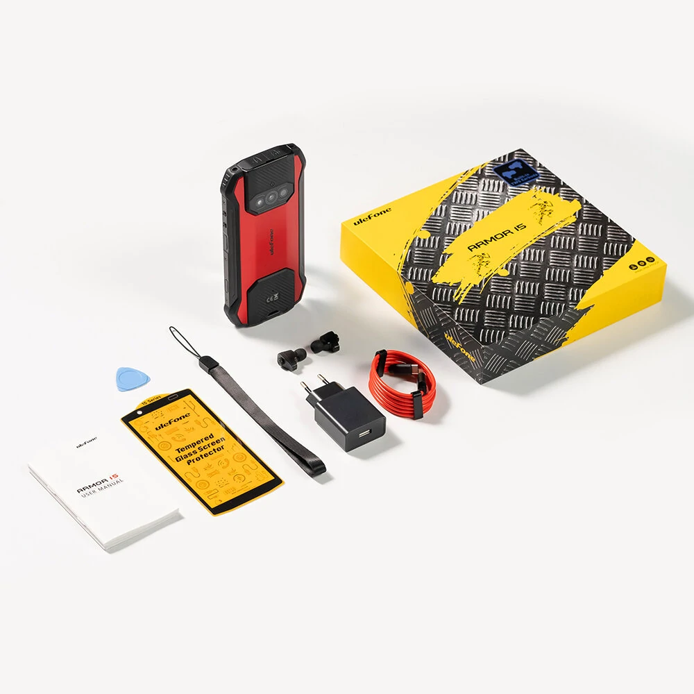 Ulefone Armor 15 Built-in TWS Earbuds Helio G35 6GB 128GB 5.45 inch 60Hz Dual Speakers NFC 6600mAh Android 12 IP68 IP69K Waterproof 4G Rugged Smartphone