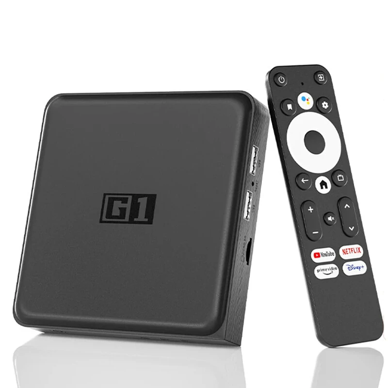 Kinhank G1 Android 11.0 TV Box with Netflix 4K Google Certified Amlogic S905X4 4+32G WiFi6 Support BT5.0 Dolby Audio/Dolby Vision Media Player