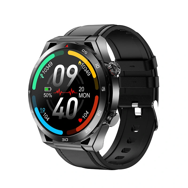 ET450 1.39inch HD Screen bluetooth Call ECG Heart Rate Blood Pressure SpO2 Monitor Non-invasive Blood Glucose Measurement HRV Function Sleep Monitoring Multi-sport Modes Music Playback IP67 Waterproof Smart Watch