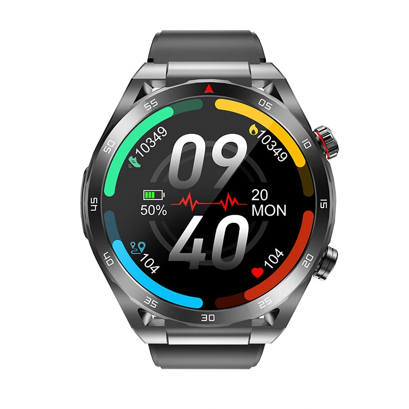 ET450 1.39inch HD Screen bluetooth Call ECG Heart Rate Blood Pressure SpO2 Monitor Non-invasive Blood Glucose Measurement HRV Function Sleep Monitoring Multi-sport Modes Music Playback IP67 Waterproof Smart Watch
