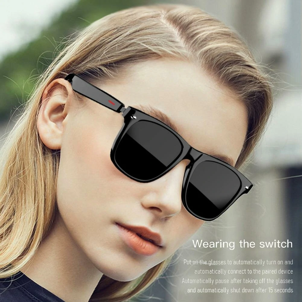 SENBONO E10-C Smart Glasses Listening Music Calling Bluetooth-compatible Audio Sunglasses With Touch Remote Camera