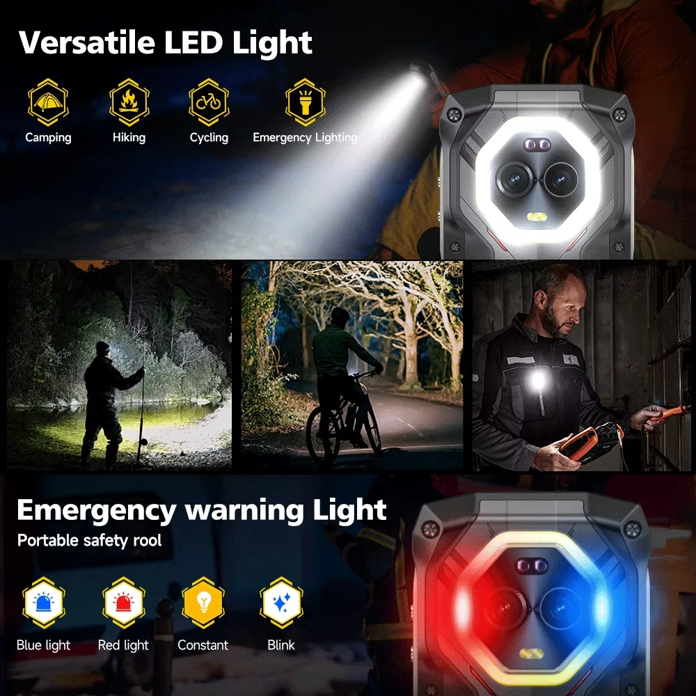 Ulefone Armor Mini 20 Pro 5G Versatile LED Light 4.7 inch 50MP Camera 64MP Night Camera 16GB 256GB 33W Fast Charge 15W Wireless Charge Android 14 NFC Dimensity 6300 IP68 IP69K Waterproof Rugged Smartphone