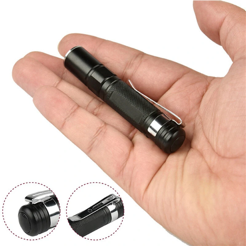 Bikight E522 XPE Ultra Bright Zoombale LED AAA Flashlight MINI Torch Waterproof Pocket Light Pen Light Powerful EDC Keychain Flashlight