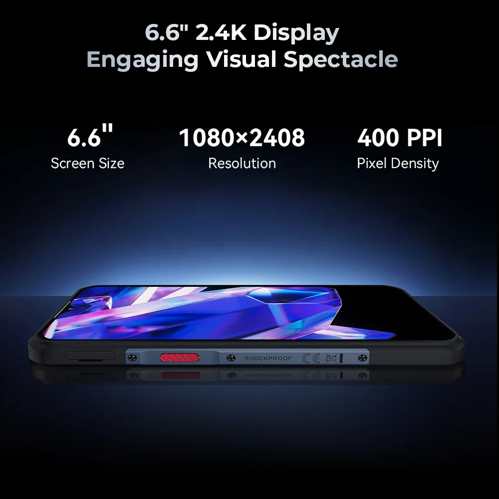 [EU Direct] Oukitel WP35 5G 11000mAh 24GB 256GB 6.6 inch 2.4K Display 64MP Triple Camera Android 14 Dimensity 6100+ NFC IP68 IP69K Waterproof Rugged Smartphone